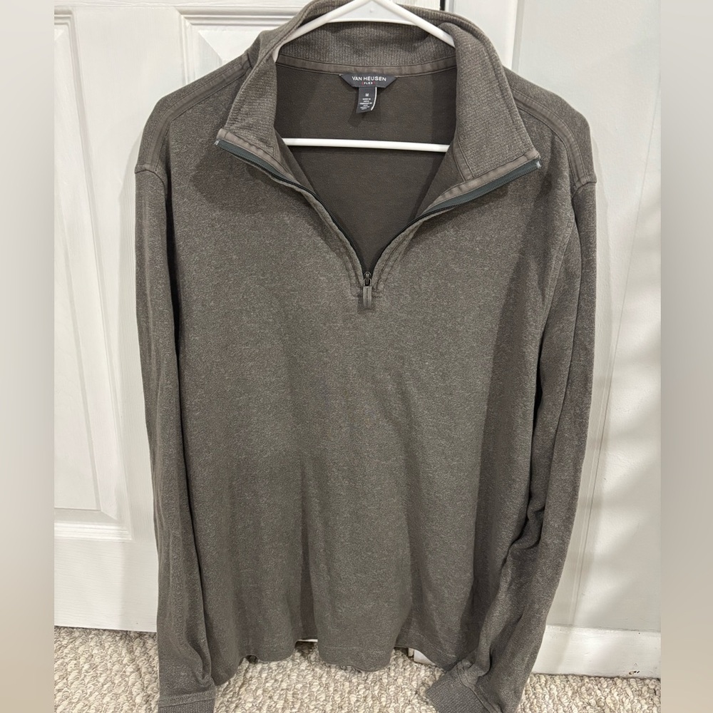 Van Heusen Men's Charcoal Zip-Up Sweater